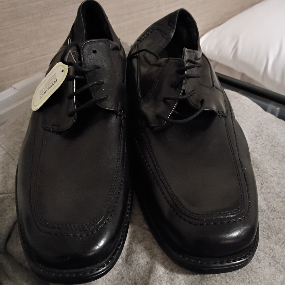 Men's Black Leather Dress Shoes